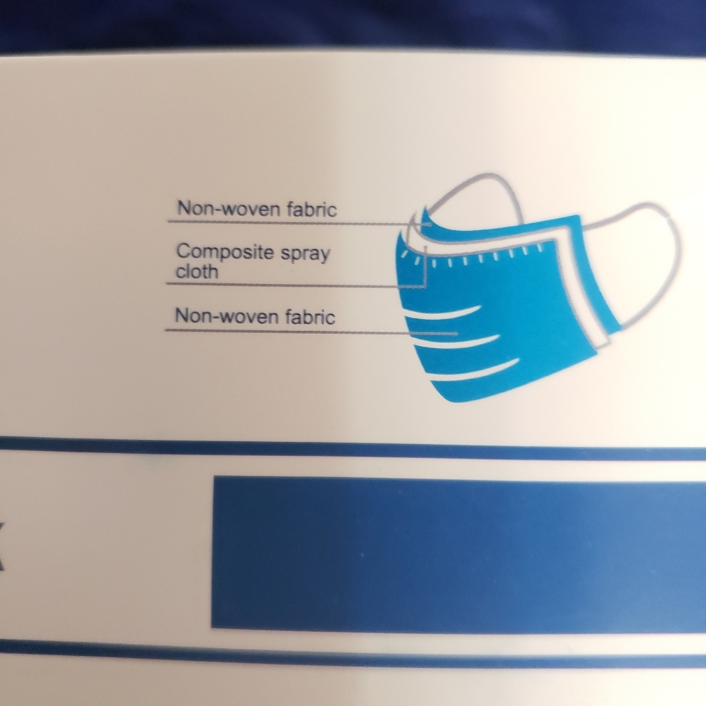 3 boxes of 3 Ply Disposable Mask 3 Boxes of 50 masks 150pcs total Blue New